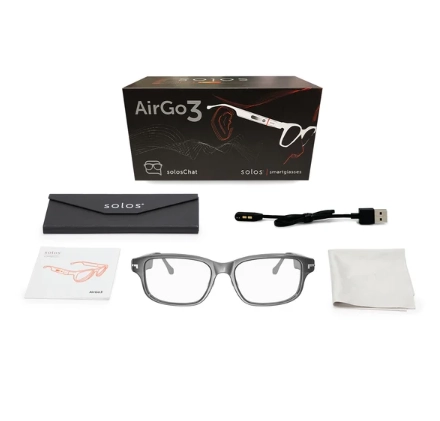 Умные очки solos AirGo™ 3 Argon 7-2 ABL | Shiny Clear Gray | Blue Blocker